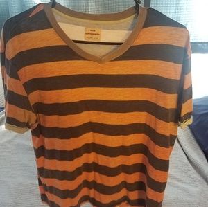 UnionBay Coral and Navy Blue Tee